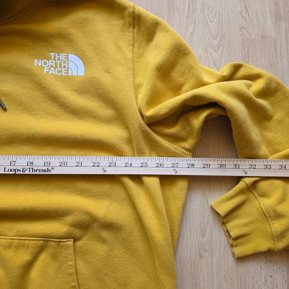 The North Face Mens XXL Mustard Yellow Box Logo Never Stop Exploring Hoodie - Picture 6 of 8